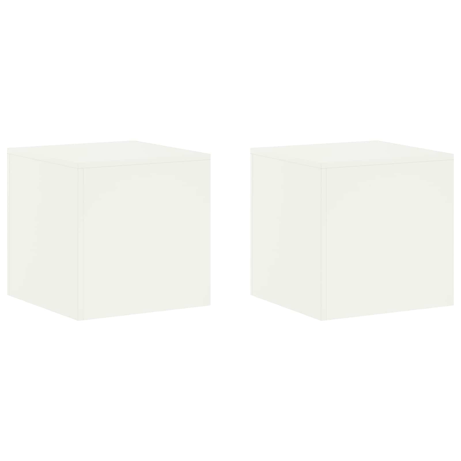 Plantenstandaard 2 pcs Wit 40 x 40 x 40 cm Staal image 2