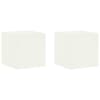 vidaXL Taimede alus 2 pcs Valge 40 x 40 x 40 cm Teras
