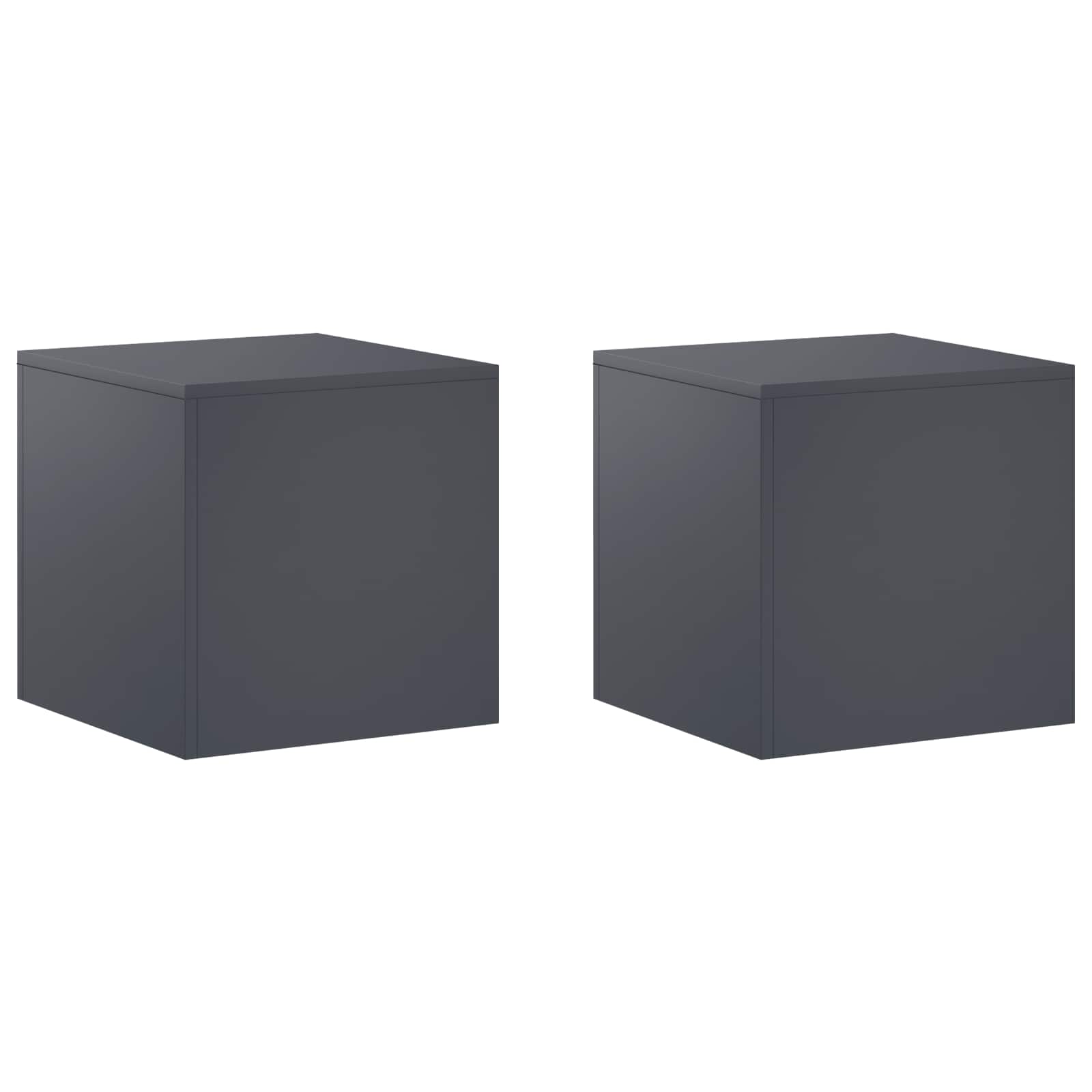 vidaXL Stojan na rostliny 2 pcs Antracitová 40 x 40 x 40 cm