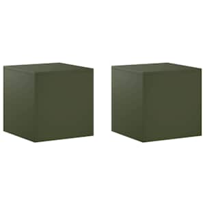 vidaXL Taimede alus 2 pcs Oliiviroheline 40 x 40 x 40 cm Teras