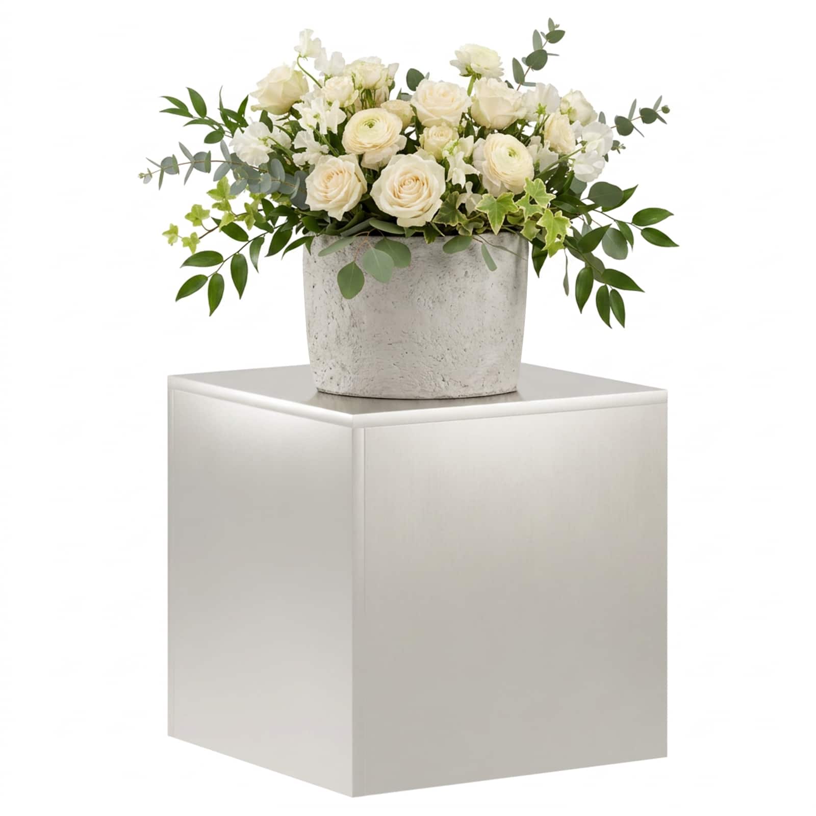 Plantenstandaard zilver 40 x 40 x 40 cm Staal image 3