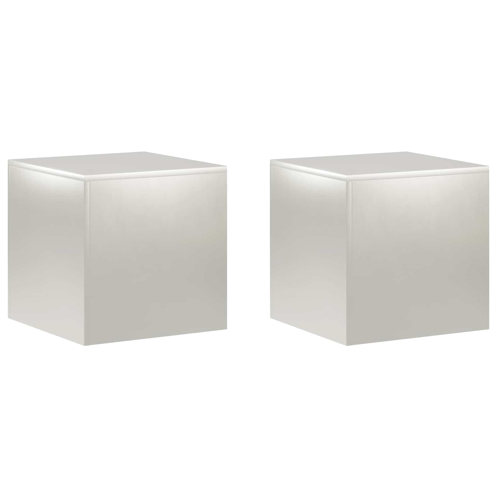 Plantenstandaard 2 pcs zilver 40 x 40 x 40 cm Staal image 2
