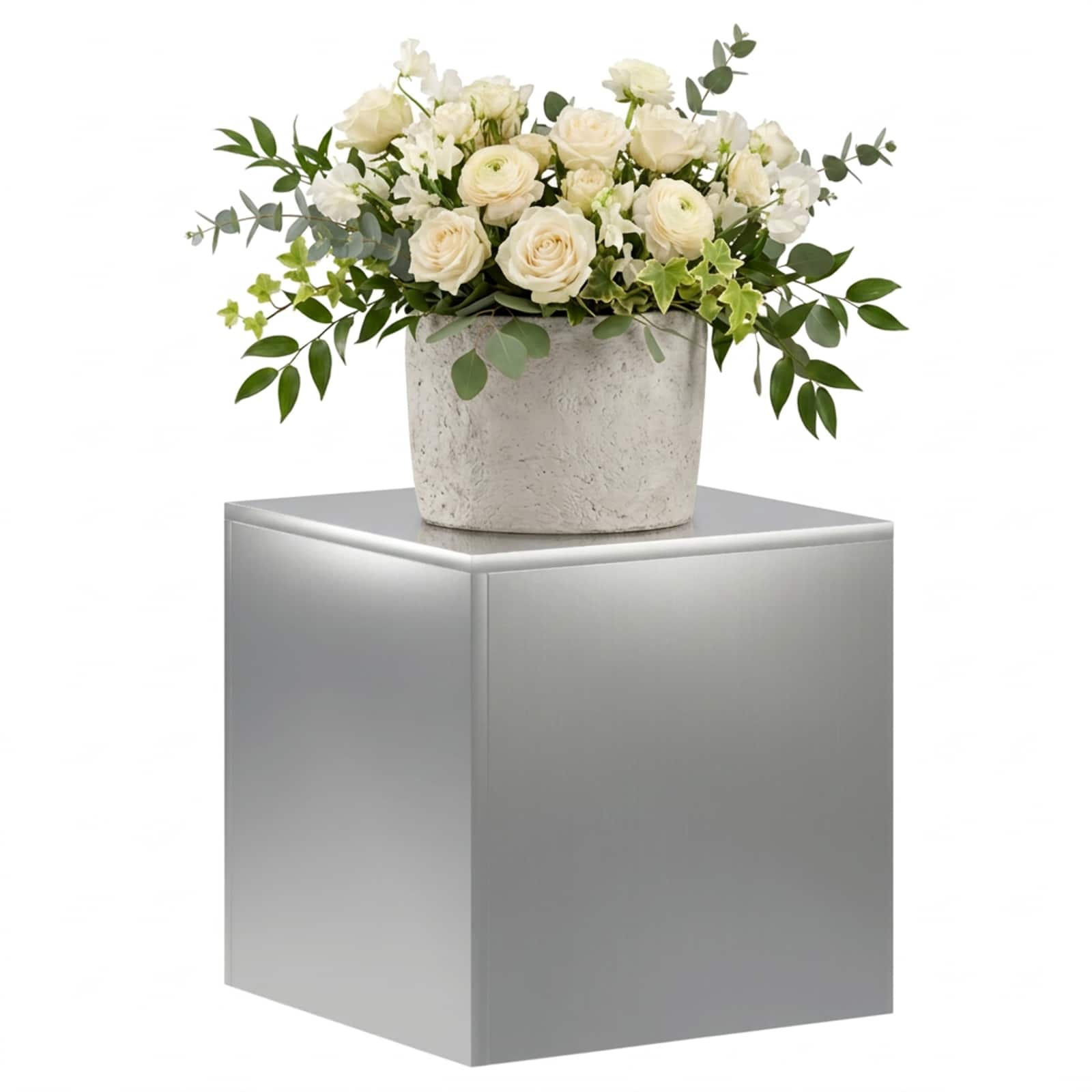 Plantenstandaard zilver 40 x 40 x 40 cm Staal image 3