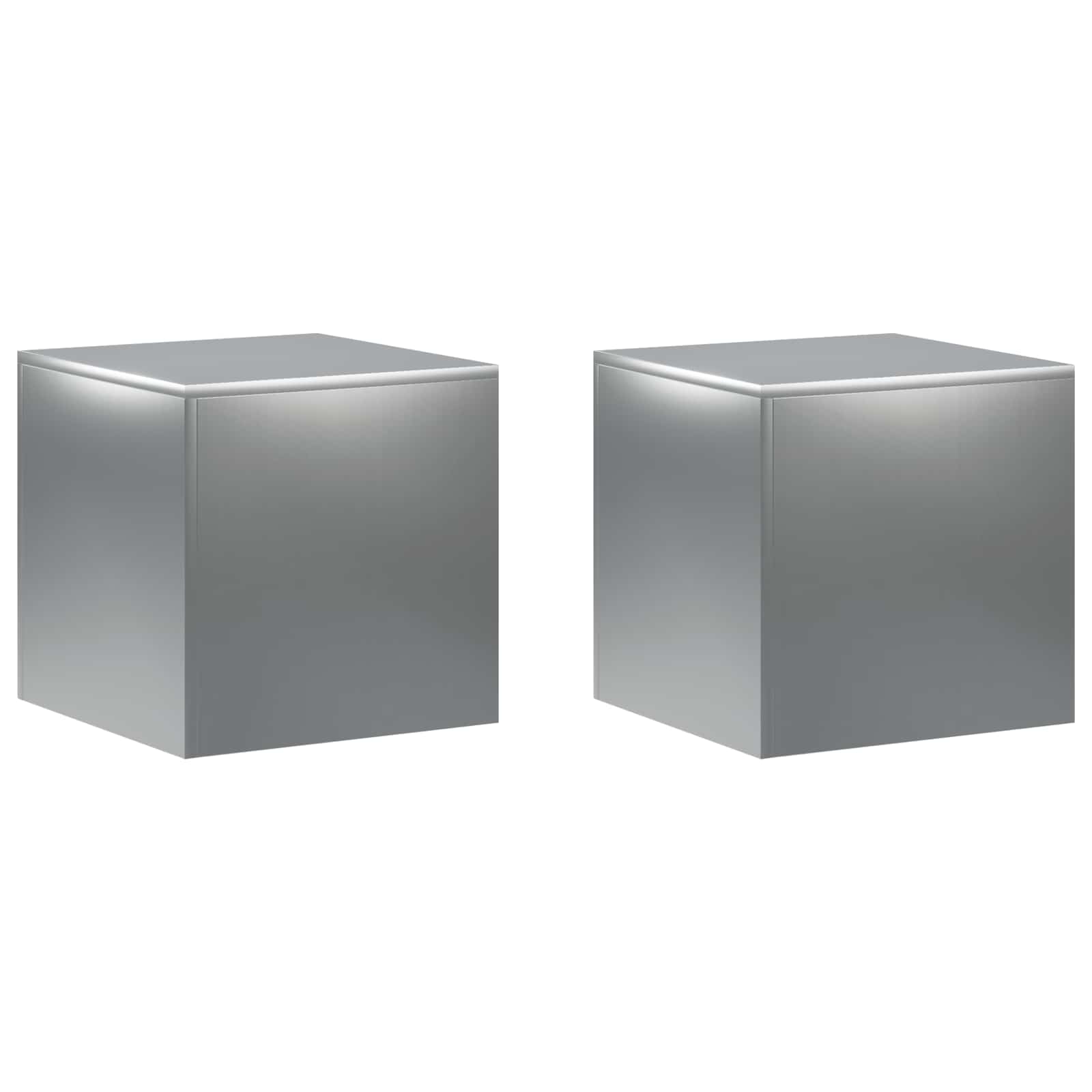 Plantenstandaard 2 pcs zilver 40 x 40 x 40 cm Roestvrij staal image 2