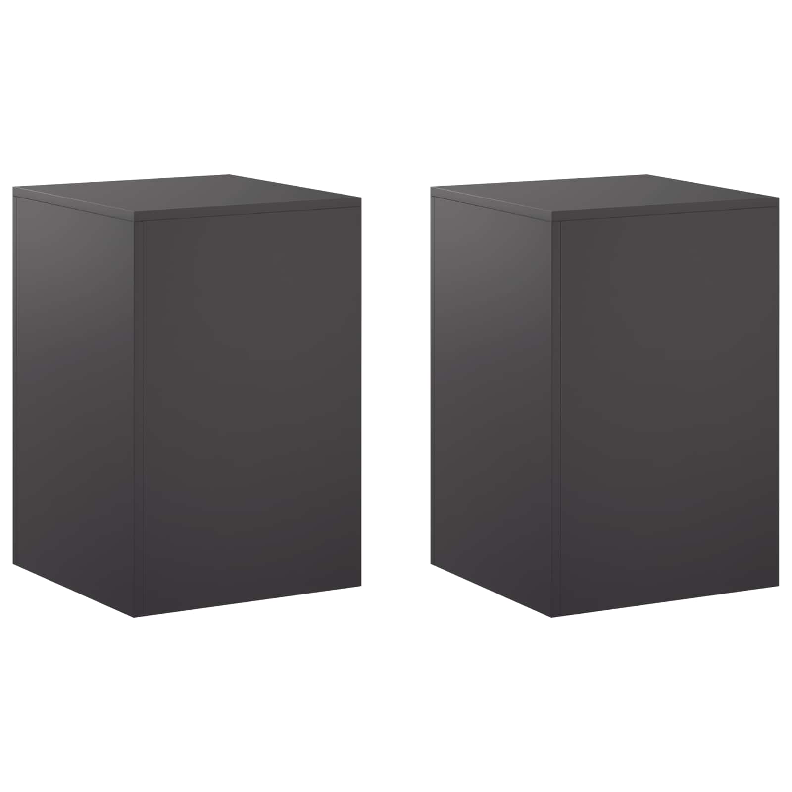 vidaXL Stojan na rostliny 2 pcs Černá 40 x 40 x 60 cm Ocel