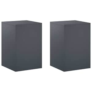 vidaXL Taimede alus 2 pcs Antratsiit 40 x 40 x 60 cm Tsingitud teras