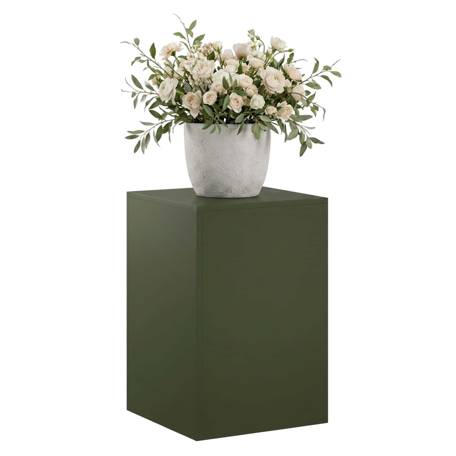 vidaXL - Plantenstand - Olijfgroen - 40 - x - 40 - x - 60 - cm - weervast - staal