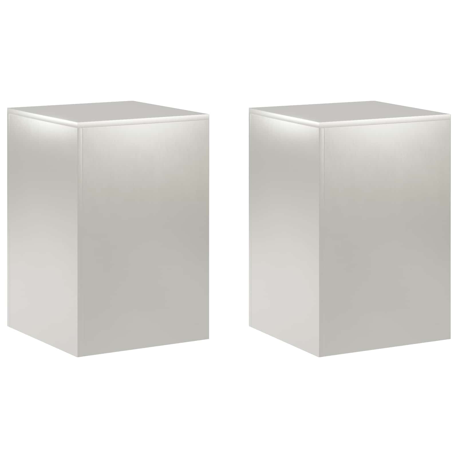 Plantenstandaard 2 pcs zilver 40 x 40 x 60 cm Staal image 2