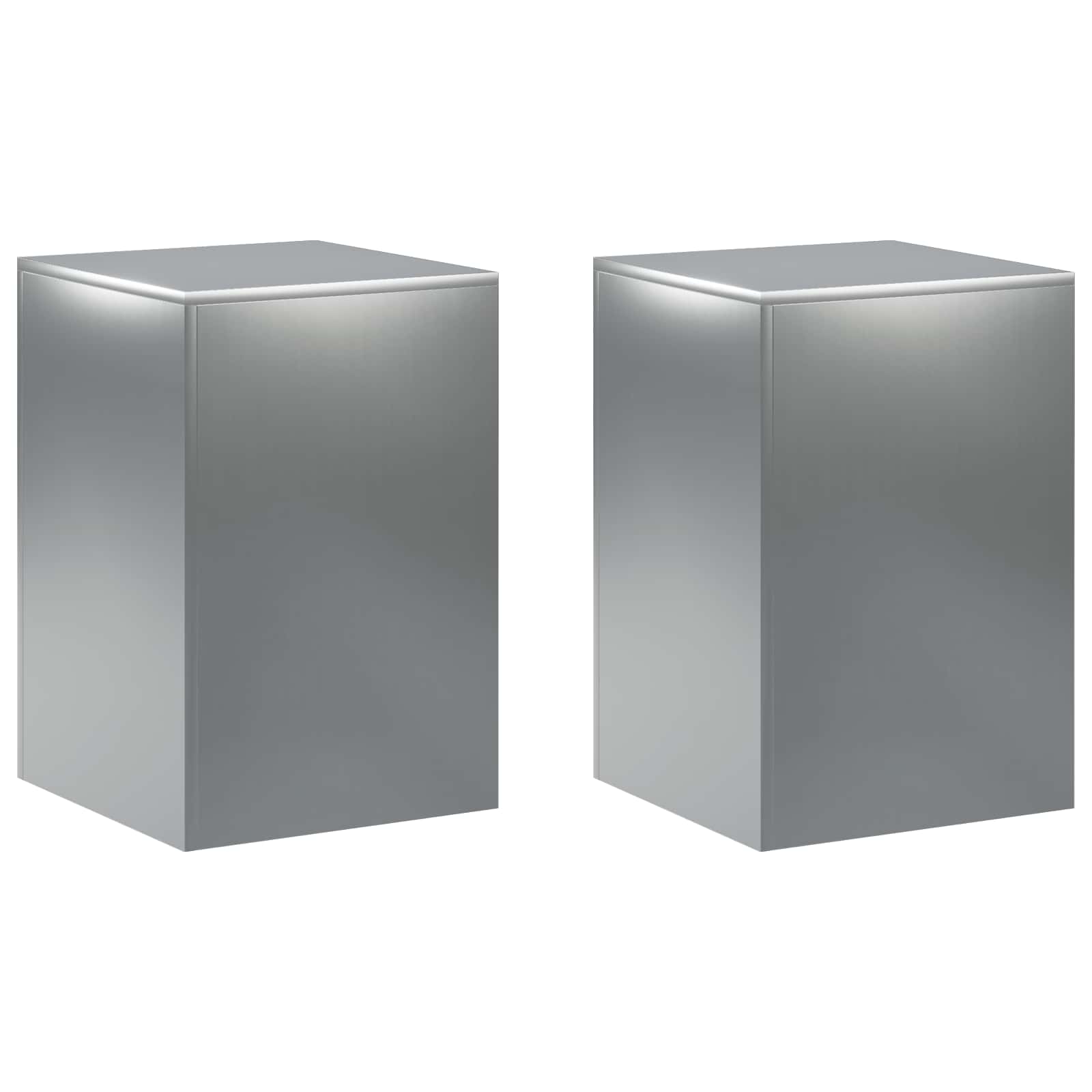 Plantenstandaard 2 pcs zilver 40 x 40 x 60 cm Roestvrij staal image 2