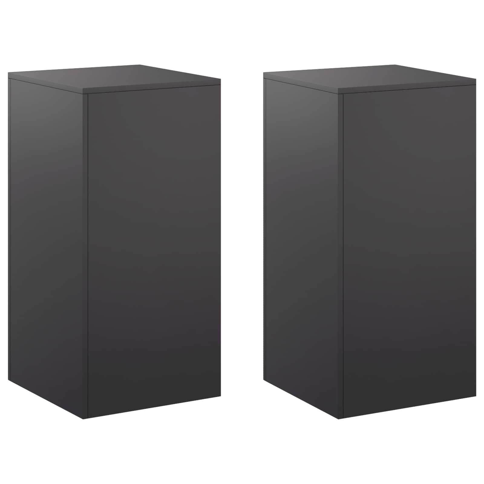 Plantenstandaard 2 pcs Zwart 40 x 40 x 80 cm Staal image 2
