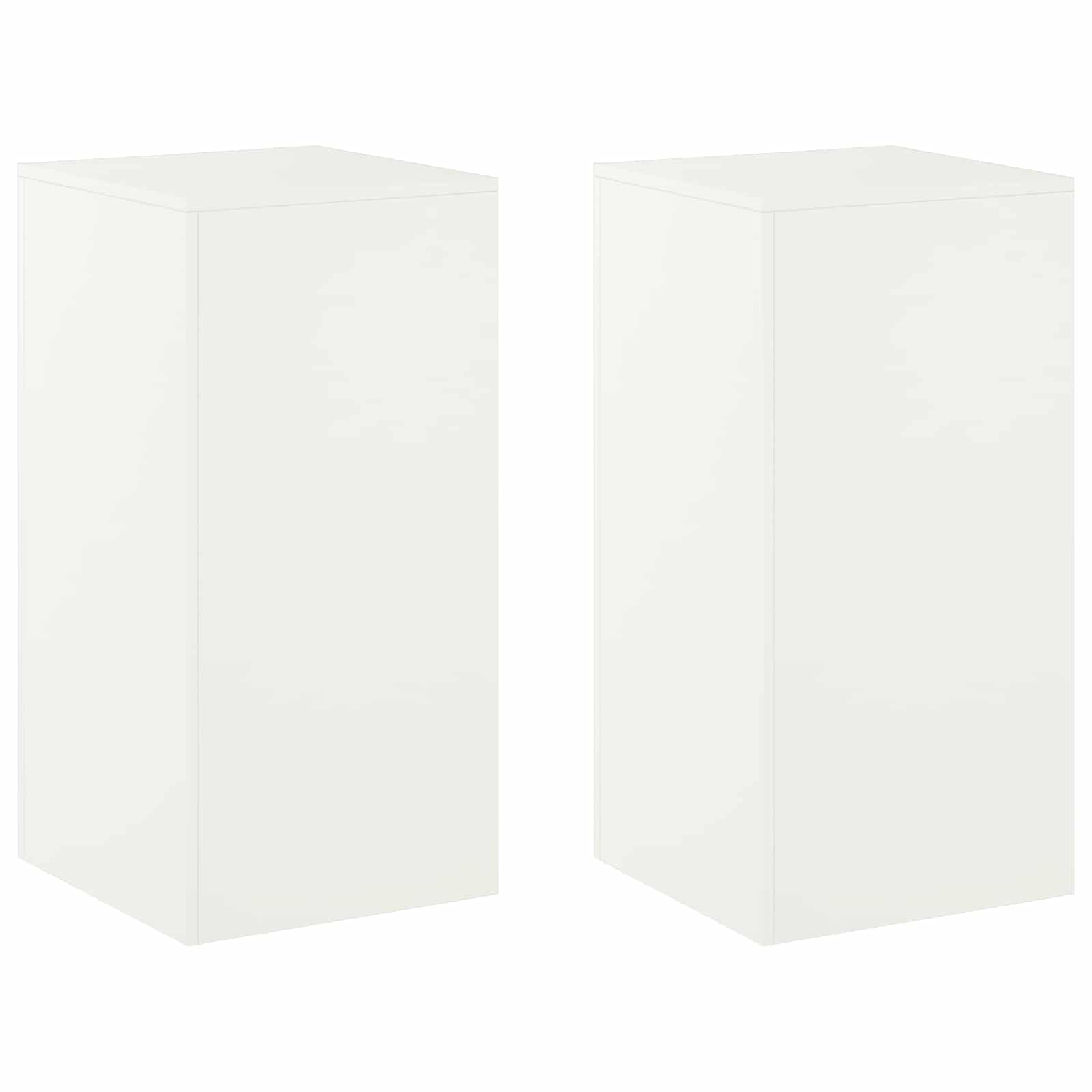 Plantenstandaard 2 pcs Wit 40 x 40 x 80 cm Staal image 2