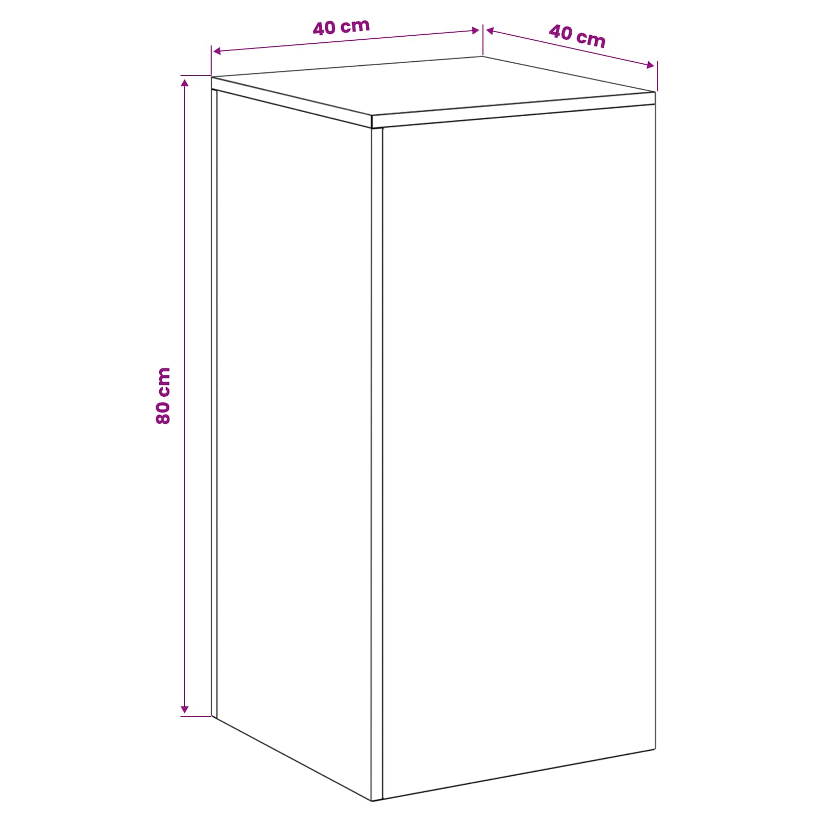 Plantenstandaard 2 pcs Wit 40 x 40 x 80 cm Staal image 8