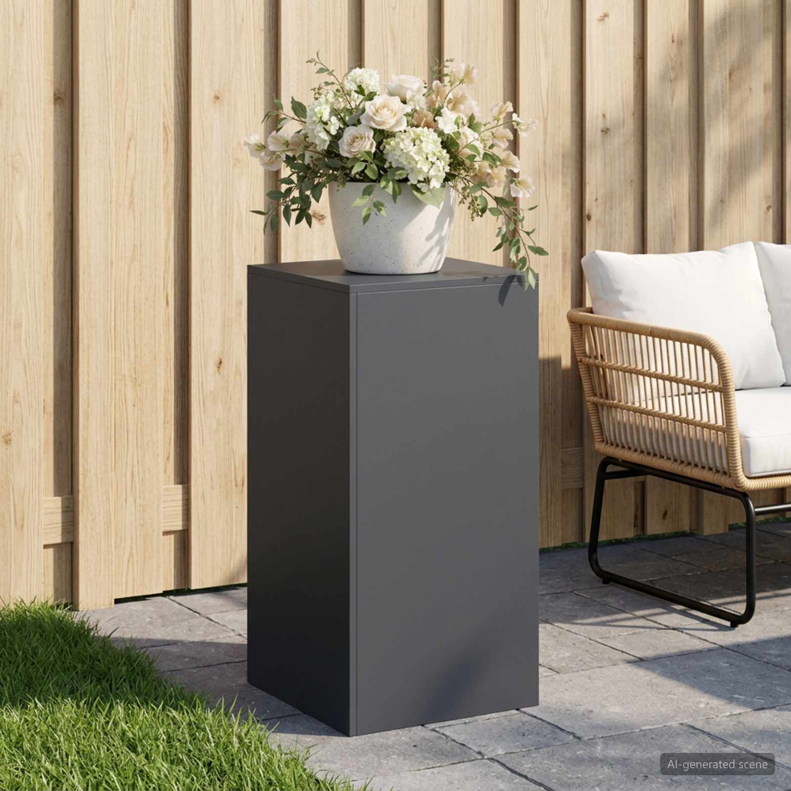 Plantenstandaard Antraciet 40 x 40 x 80 cm Roestvrij staal image 1