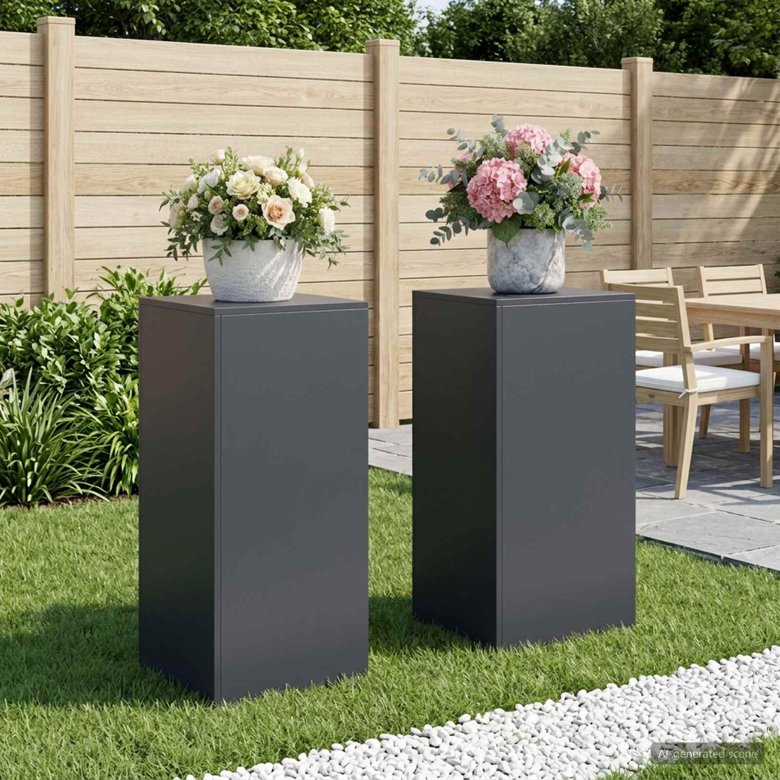 Plantenstandaard 2 pcs Antraciet 40 x 40 x 80 cm image 1