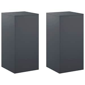 vidaXL Taimede alus 2 pcs Antratsiit 40 x 40 x 80 cm Tsingitud teras