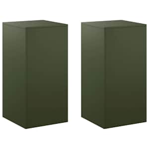 vidaXL Taimede alus 2 pcs Oliiviroheline 40 x 40 x 80 cm Teras