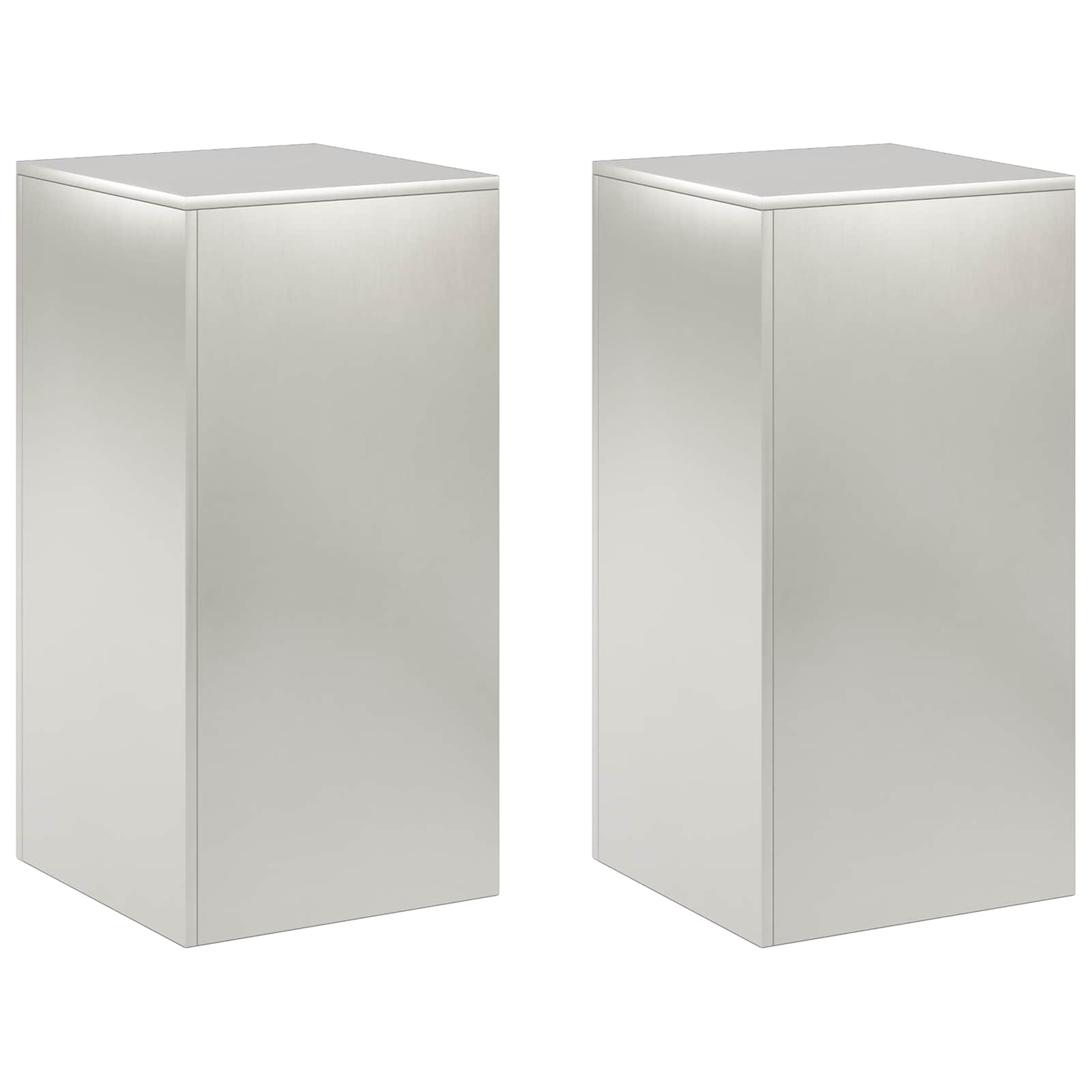 Plantenstandaard 2 pcs zilver 40 x 40 x 80 cm Staal image 2