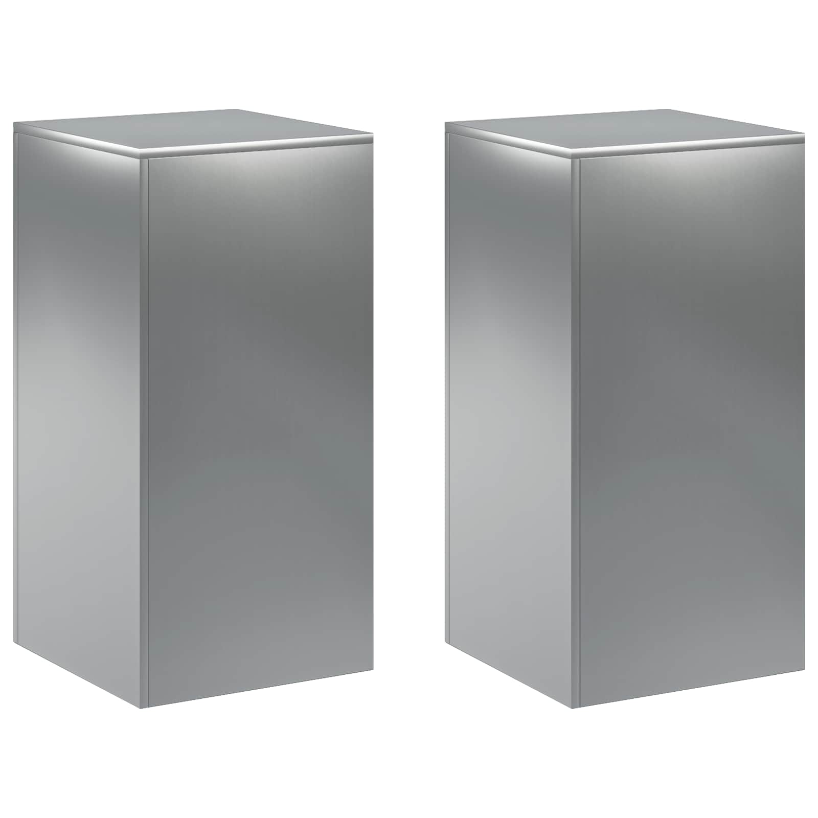 Plantenstandaard 2 pcs zilver 40 x 40 x 80 cm Roestvrij staal image 2