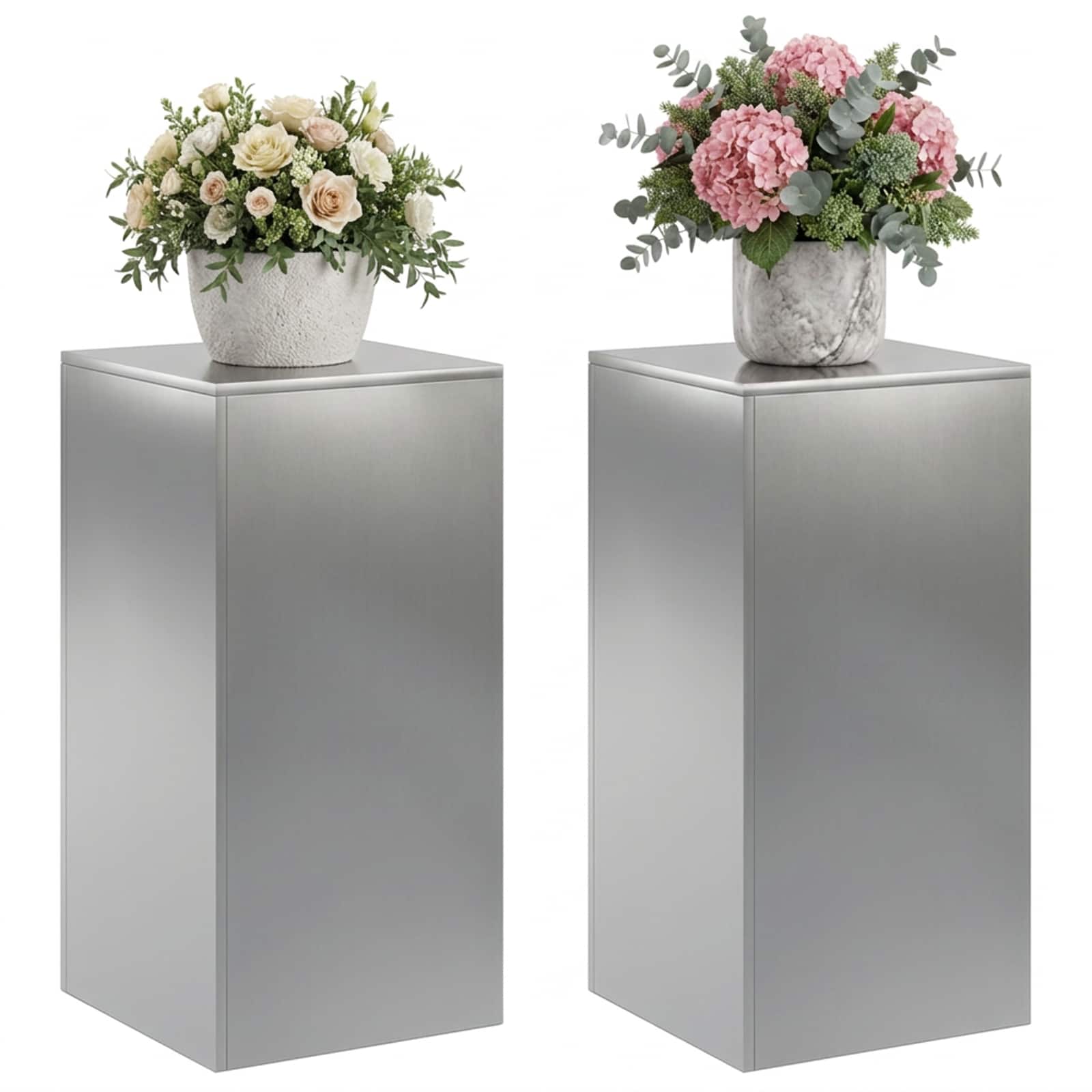 Plantenstandaard 2 pcs zilver 40 x 40 x 80 cm Roestvrij staal image 3
