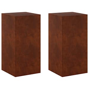 vidaXL Taimede alus 2 pcs Rooste 40 x 40 x 80 cm Ilmastikukindel teras