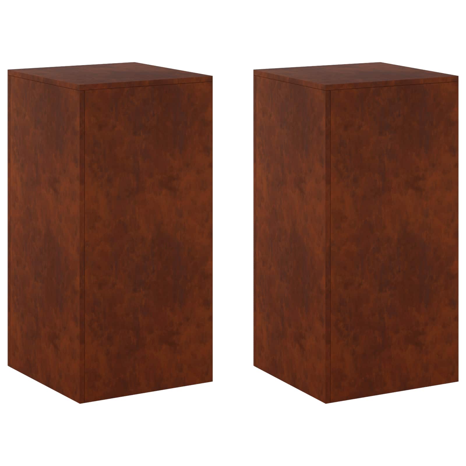 vidaXL Stojan na rostliny 2 pcs Rezavá 40 x 40 x 80 cm