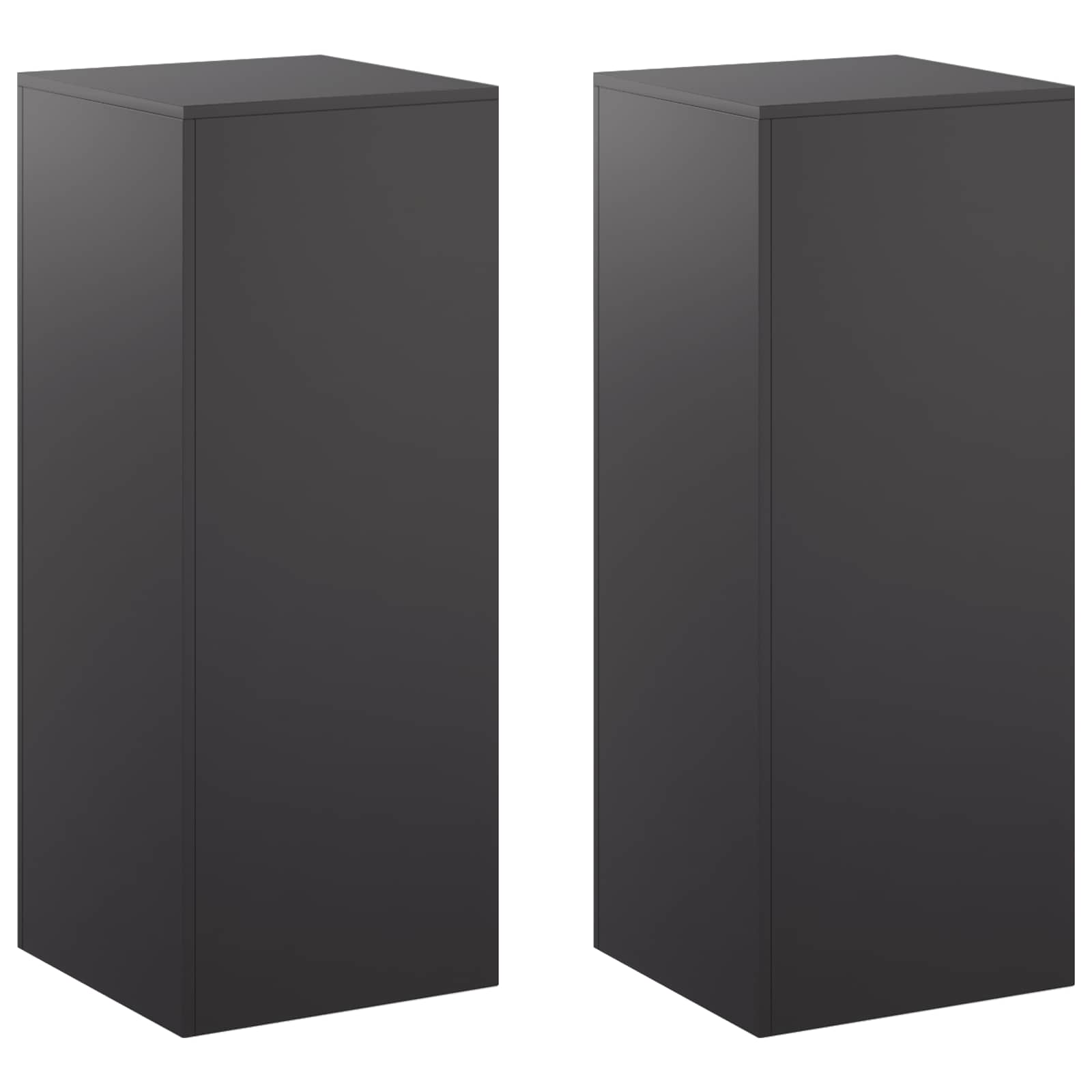 vidaXL Stojan na rastliny 2 pcs Čierna 40 x 40 x 100 cm Oceľ