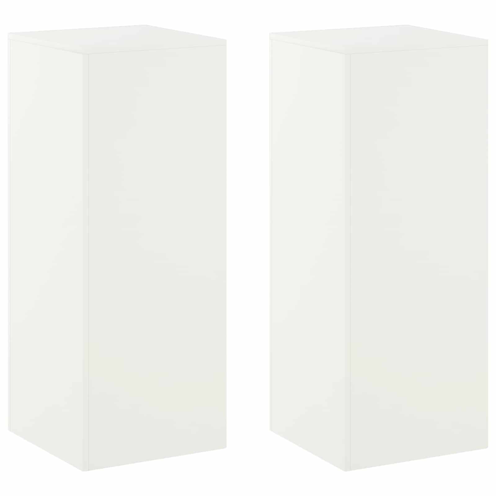 vidaXL Stojan na rastliny 2 pcs Biela 40 x 40 x 100 cm Oceľ