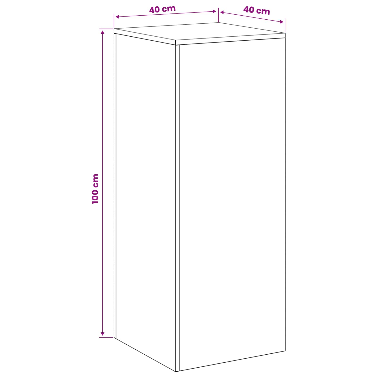 Stojalo za rastline 2 pcs Antracit 40 x 40 x 100 cm