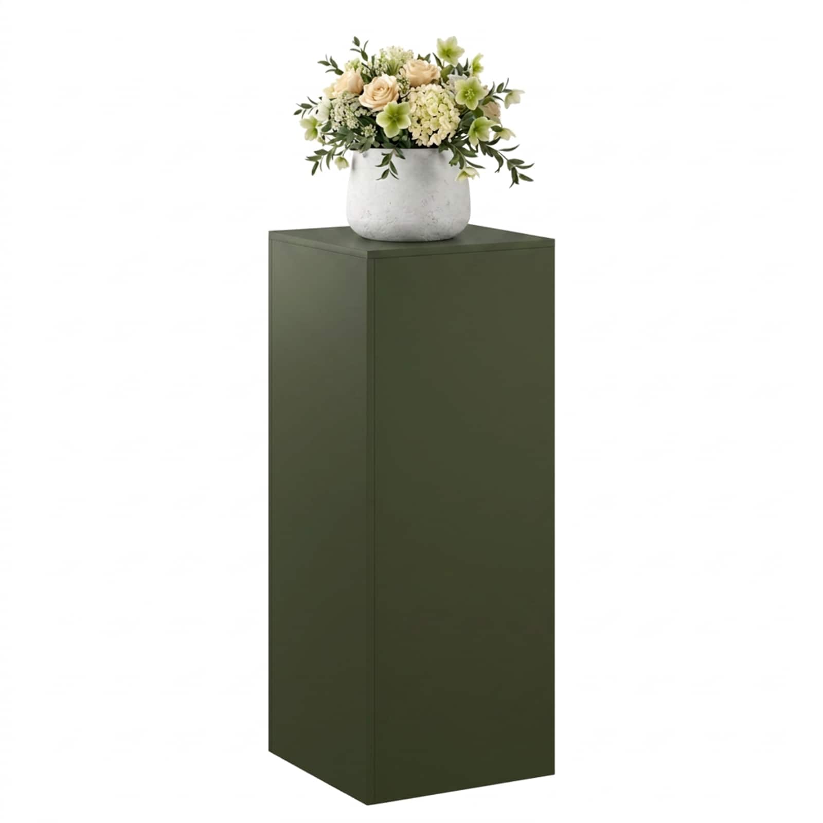 vidaXL - Plantenstand - Olijfgroen - 40 - x - 40 - x - 100 - cm - weervast - staal