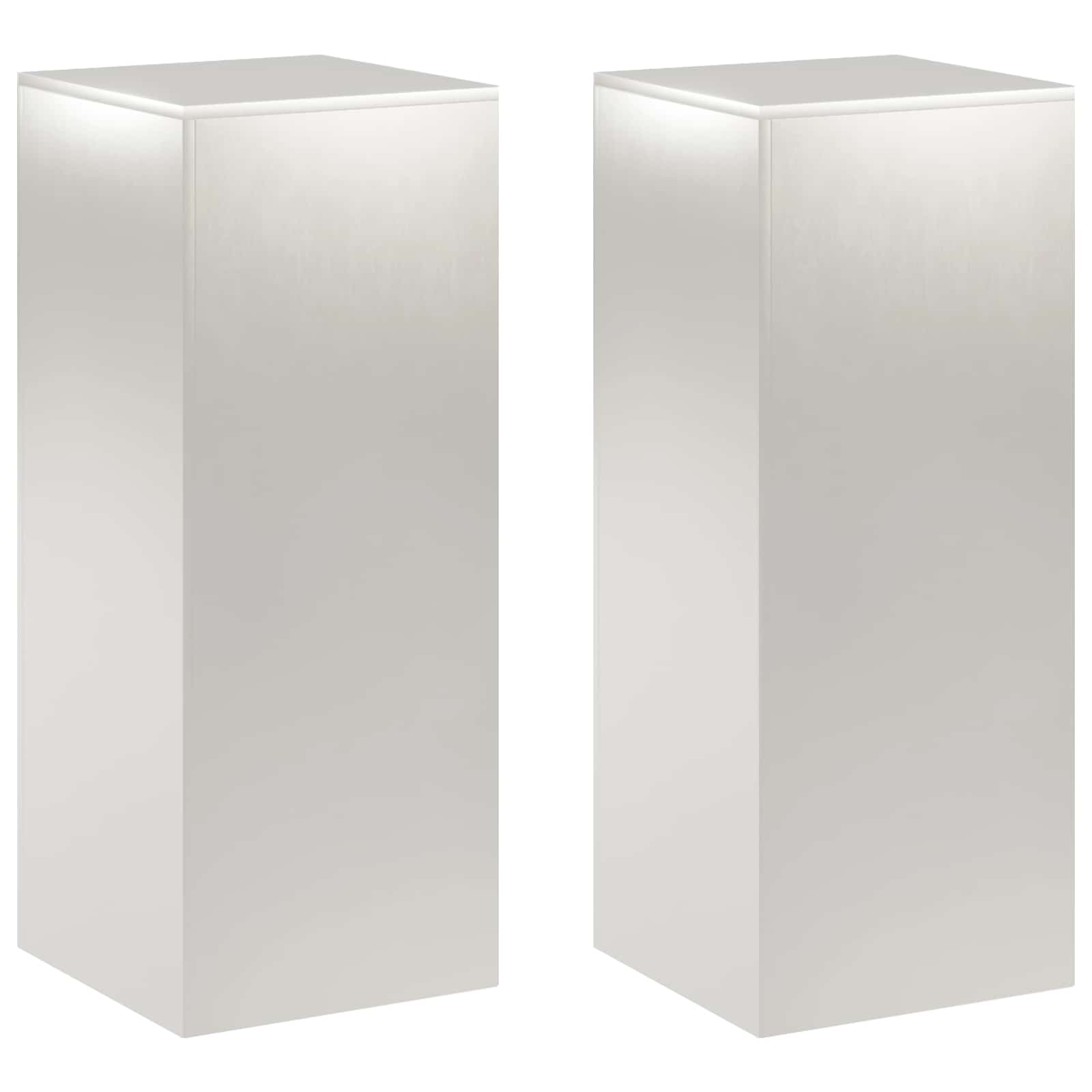 vidaXL Stojan na rostliny 2 pcs Stříbrná 40 x 40 x 100 cm Ocel