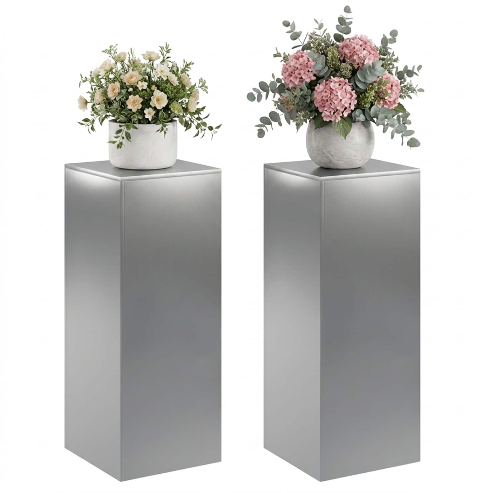 Stojalo za rastline 2 pcs Srebrna 40 x 40 x 100 cm
