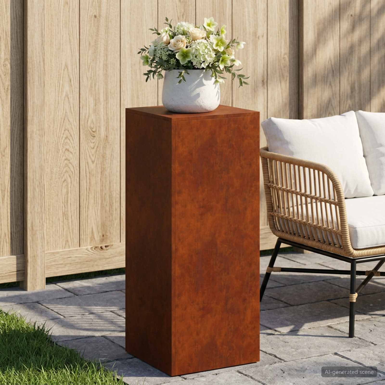 vidaXL Planteholder Rusten 40 x 40 x 100 cm Cortenstål