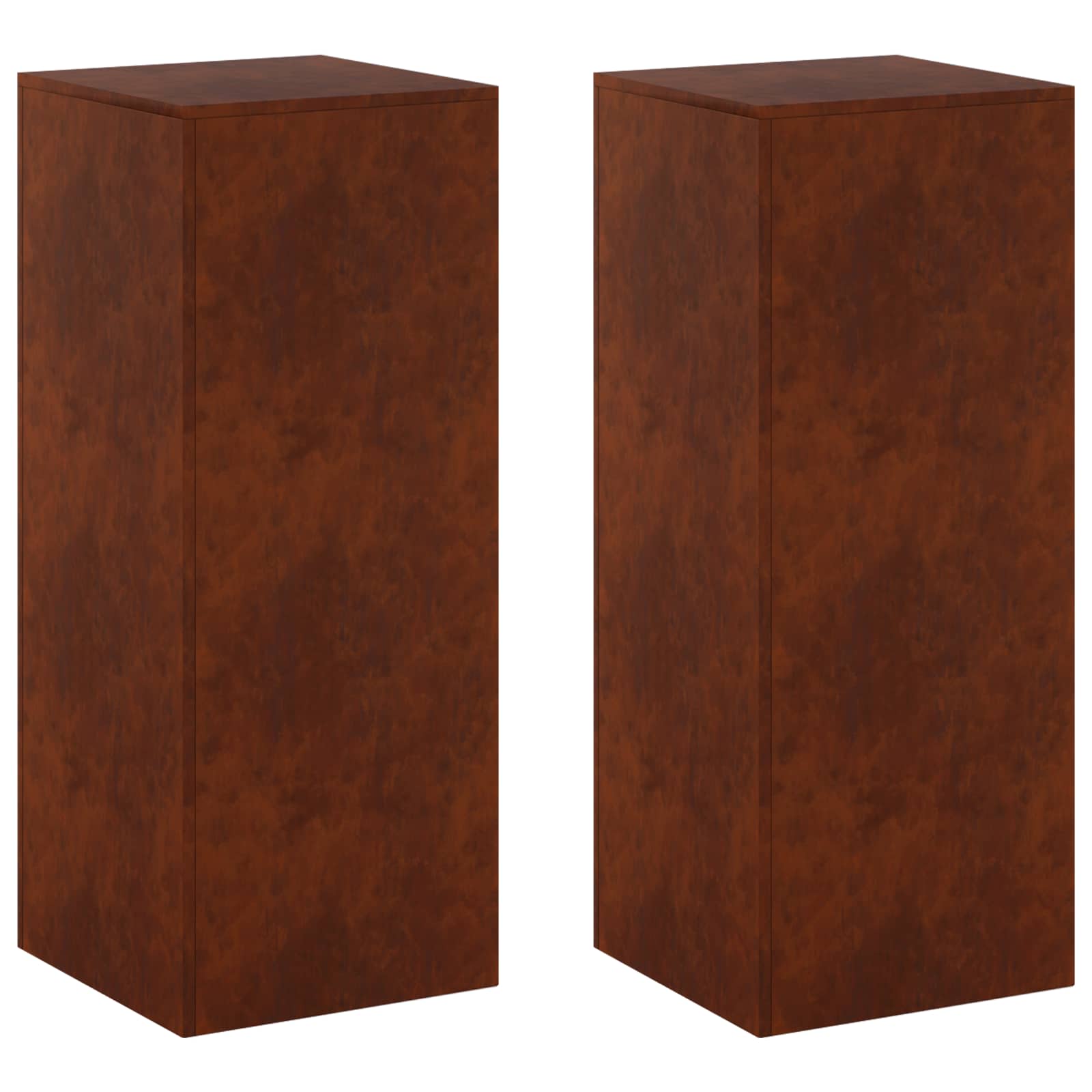 vidaXL Stojan na rastliny 2 pcs Hrdzavý 40 x 40 x 100 cm