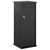vidaXL postkast Must 40 x 40 x 100 cm Teras