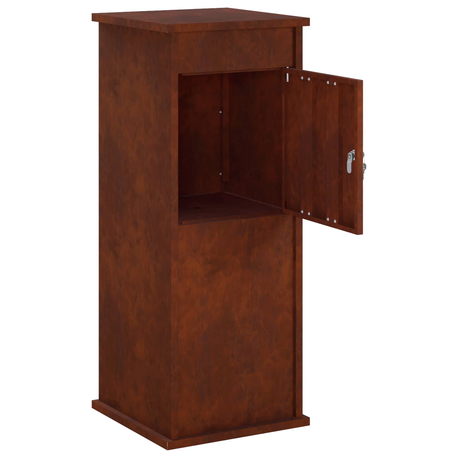 vidaXL - Brievenbus - Roestkleurig - 40 - x - 40 - x - 100 - cm - weervast - staal