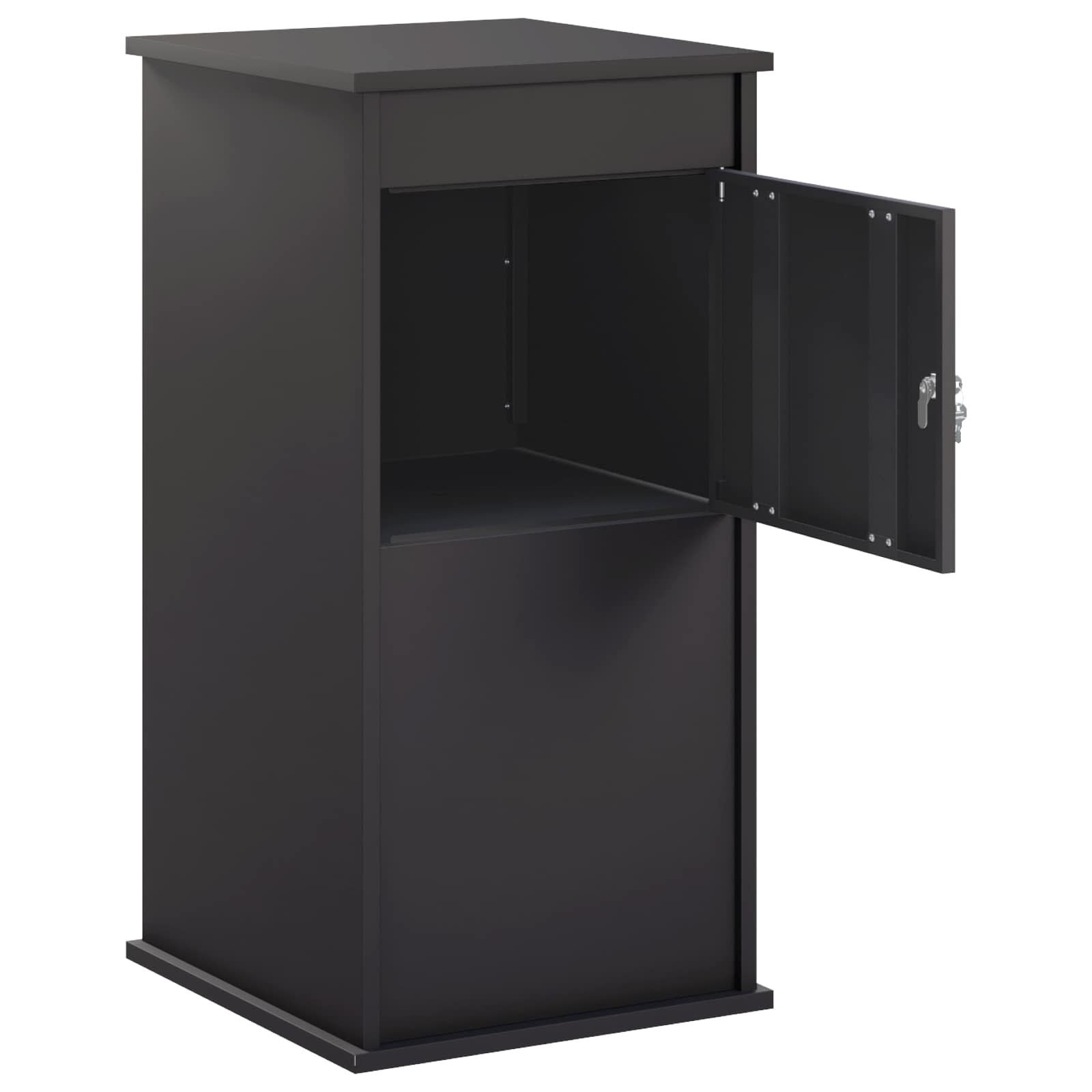 vidaXL - Brievenbus - Zwart - 50 - x - 52 - x - 100 - cm - Staal