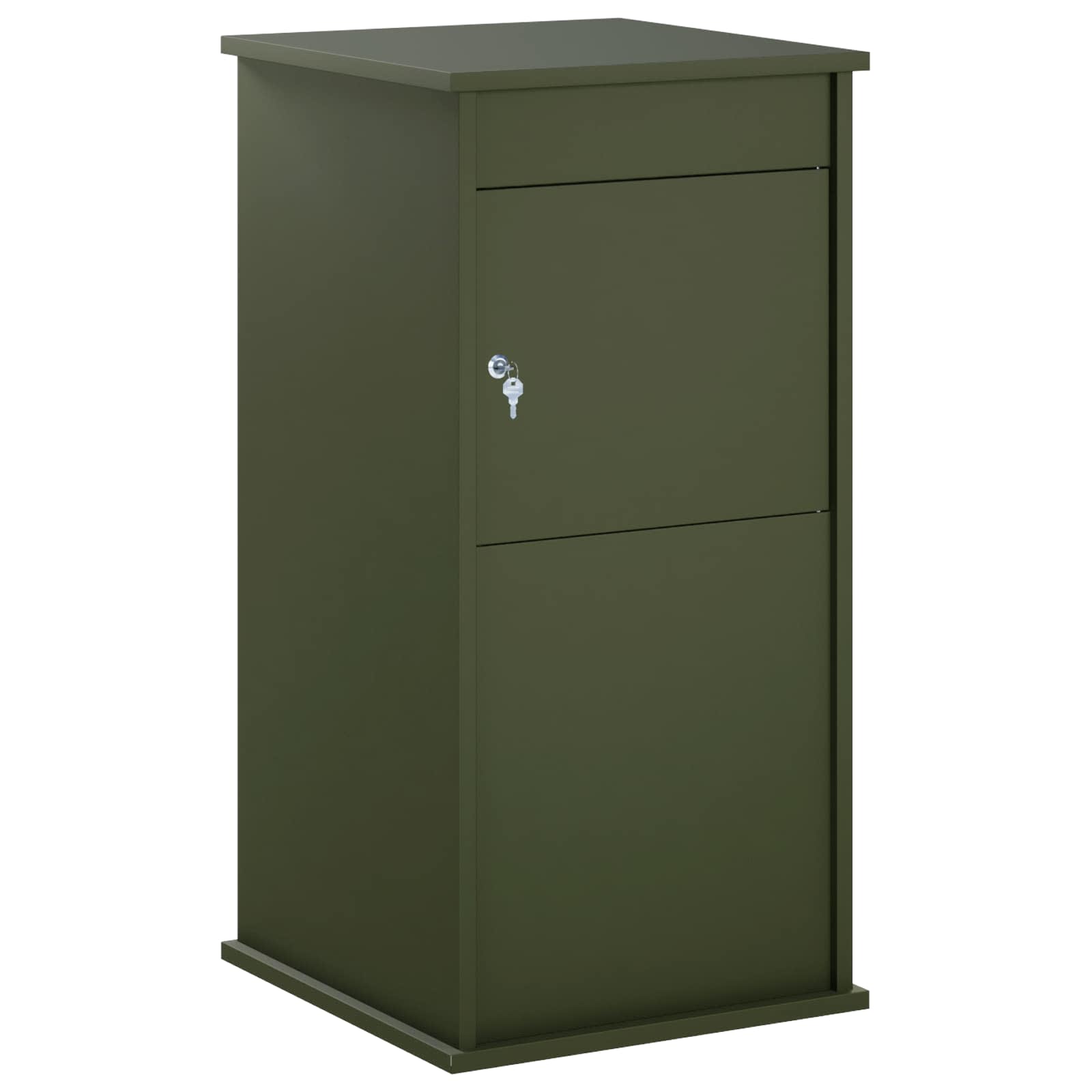 nabiralnik Olivno zelena 50 x 52 x 100 cm Jeklo