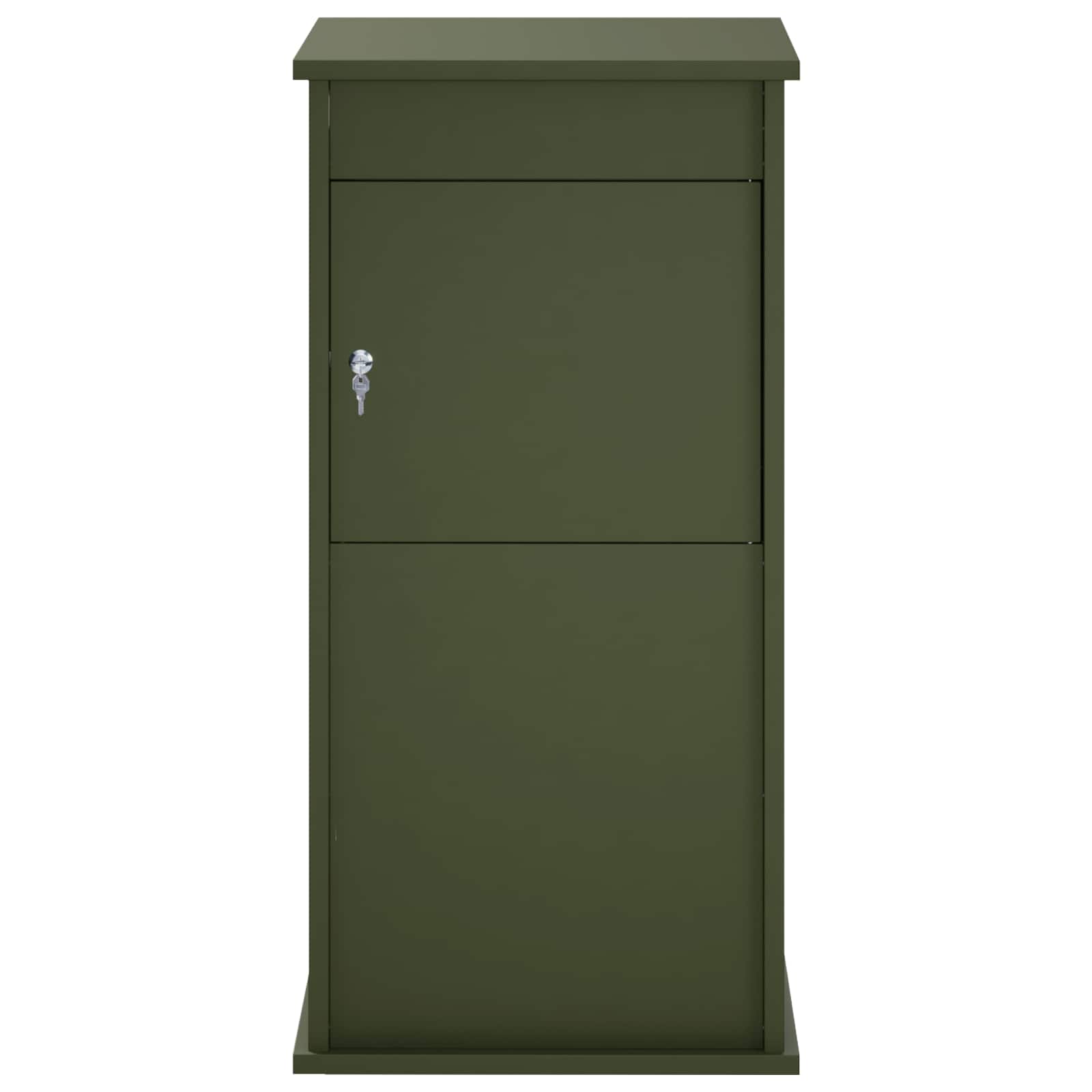 nabiralnik Olivno zelena 50 x 52 x 100 cm Jeklo