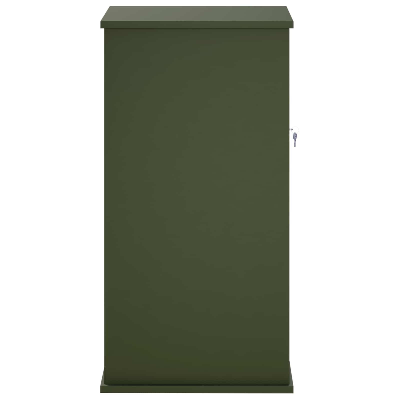 nabiralnik Olivno zelena 50 x 52 x 100 cm Jeklo