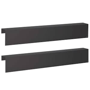 vidaXL Peenra&auml;&auml;re katteprofiil 2 tk 100 x 10 x 15 cm Teras Must