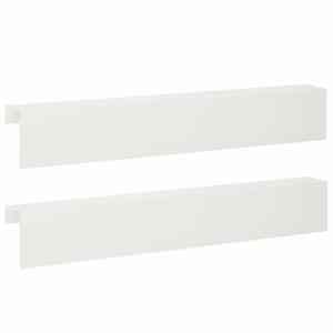 vidaXL Peenra&auml;&auml;re katteprofiil 2 tk 100 x 10 x 15 cm Teras Valge