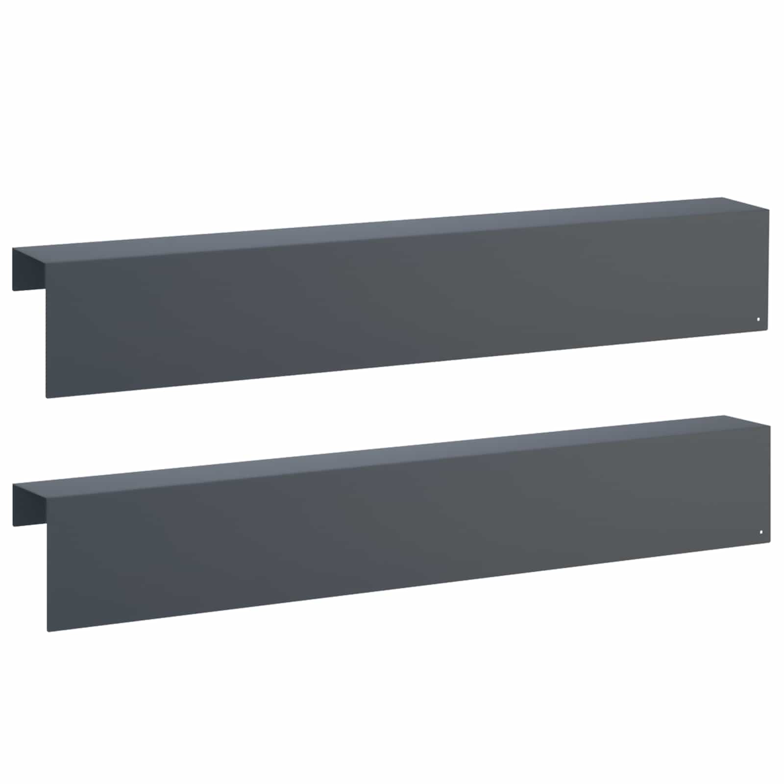 Pokrivni profil za vrtno obrobo 2 kos 100 x 10 x 15 cm Jeklo
