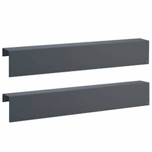 vidaXL Peenra&auml;&auml;re katteprofiil 2 tk 100 x 10 x 15 cm Teras Antratsiit