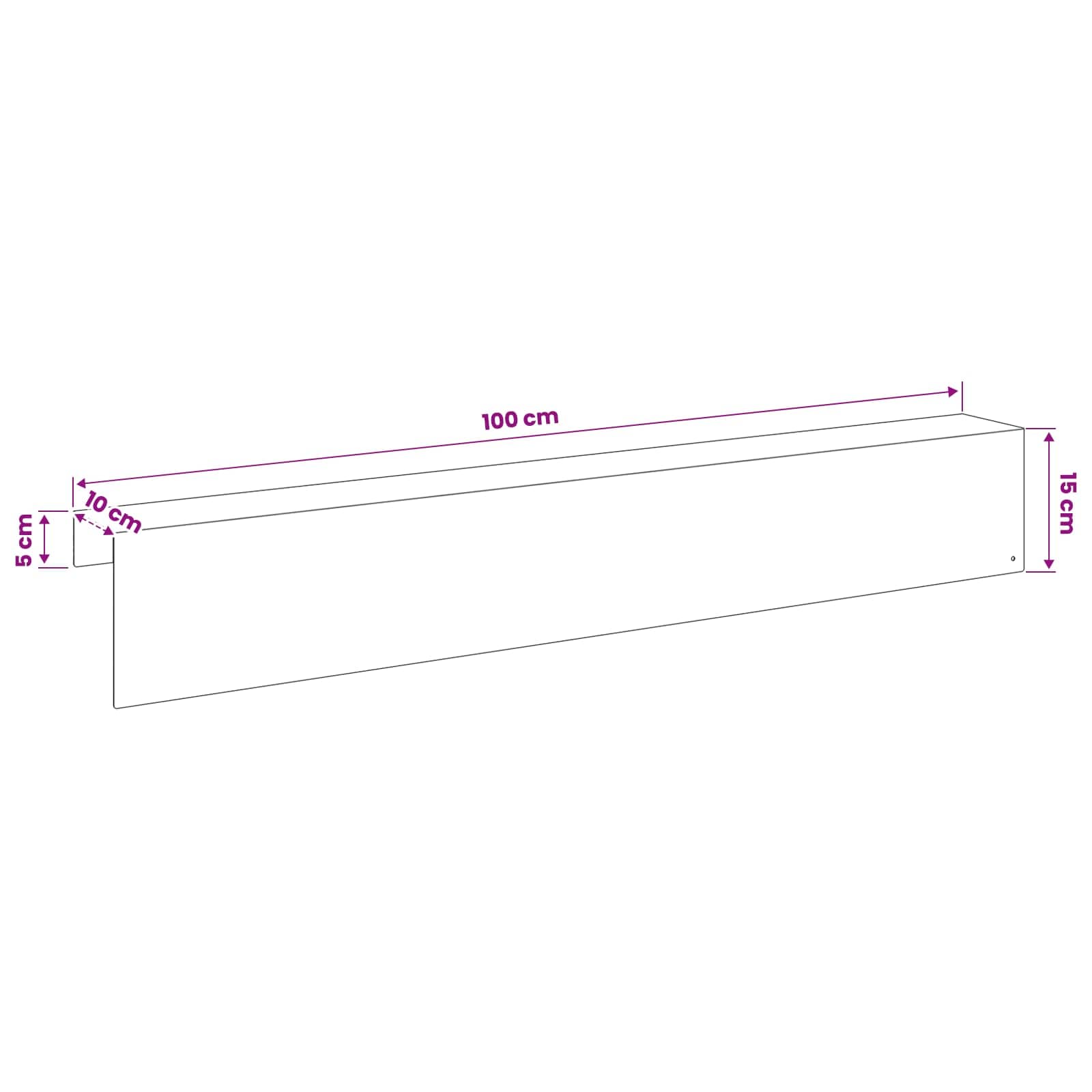 Pokrivni profil za vrtno obrobo 2 kos 100 x 10 x 15 cm