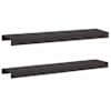 vidaXL Peenra&auml;&auml;re katteprofiil 2 tk 100 x 20 x 5 cm Teras Must