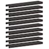 vidaXL Peenra&auml;&auml;re katteprofiil 10 tk 100 x 20 x 5 cm Teras Must
