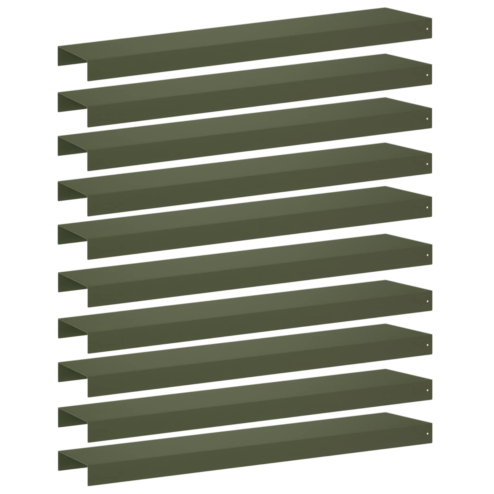 Pokrivni profil za vrtno obrobo 10 kos 100 x 20 x 5 cm Jeklo