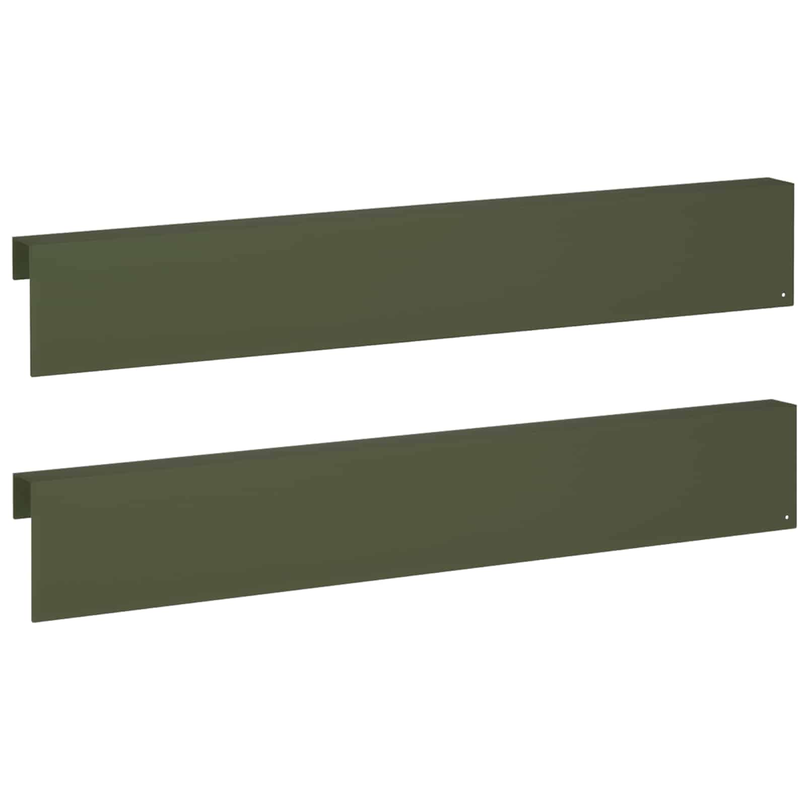 Pokrivni profil za vrtno obrobo 2 kos 100 x 5 x 15 cm Jeklo