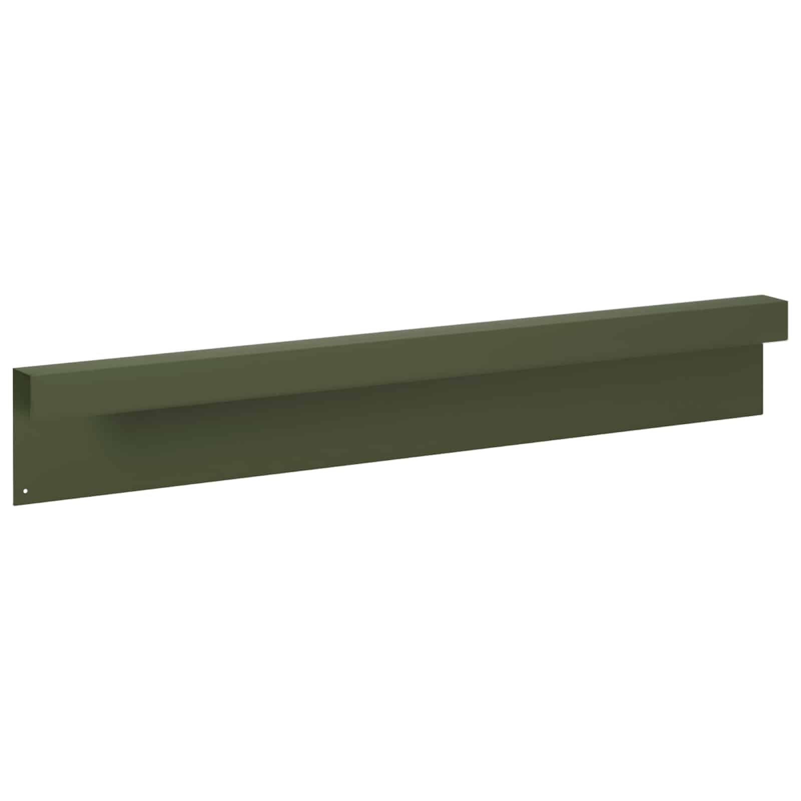 Pokrivni profil za vrtno obrobo 2 kos 100 x 5 x 15 cm Jeklo