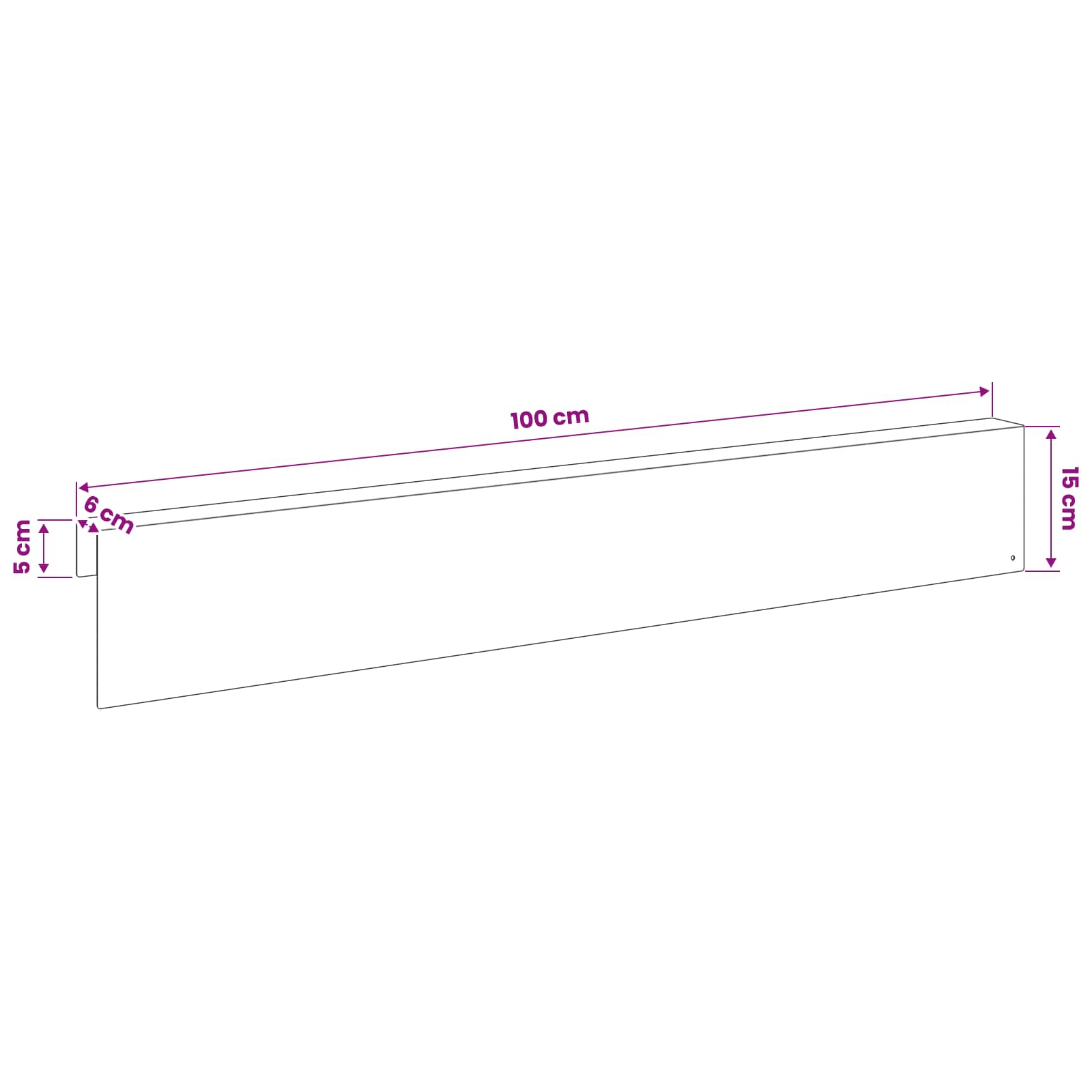 Pokrivni profil za vrtno obrobo 2 kos 100 x 6 x 15 cm